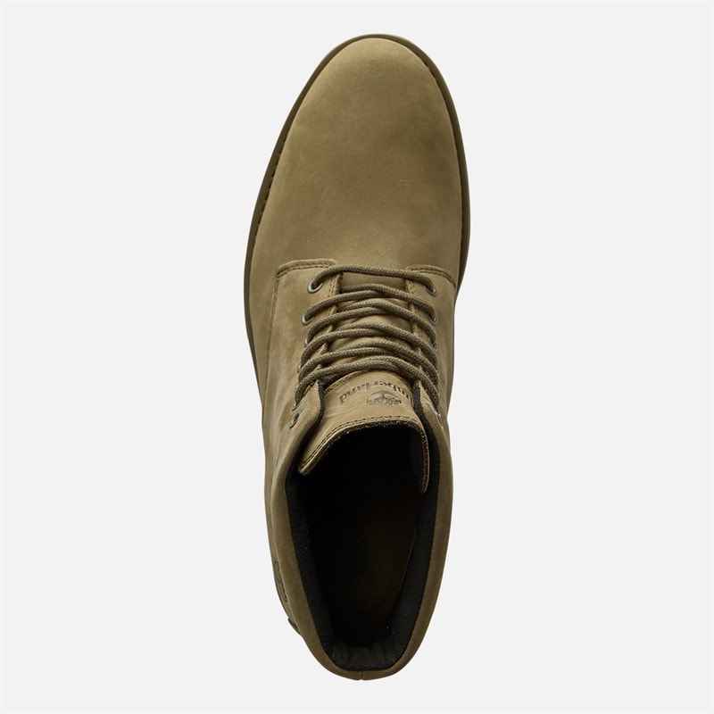 Timberland Mens Alden Brook Mid Lace Waterproof Boots Dark Olive Nubuck - Image 4