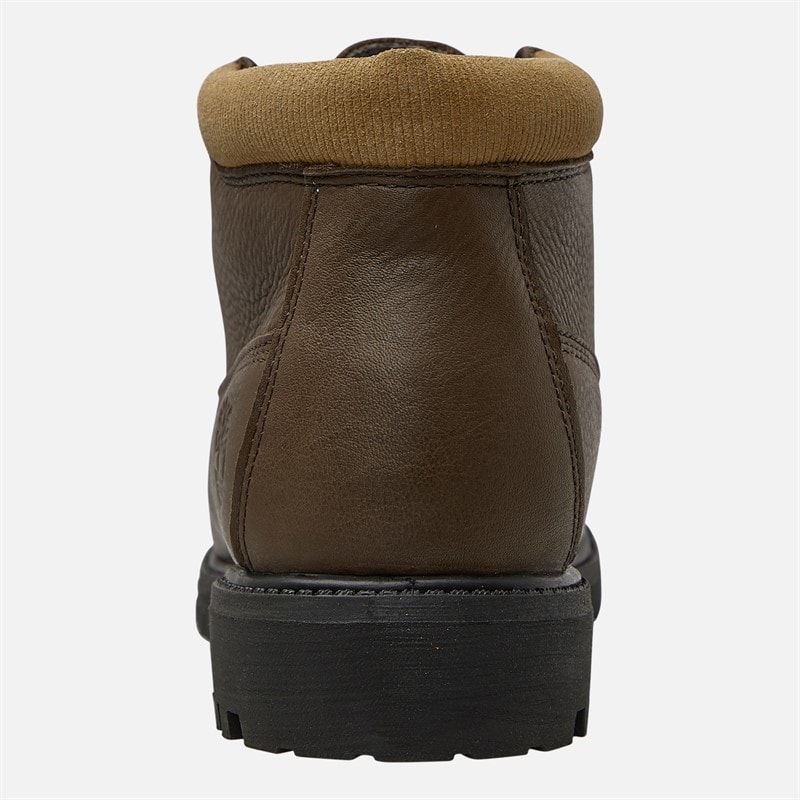 Timberland Mens Heritage Mid Lace Waterproof Chukka Boots Dark Brown Fg W Olv - Image 3