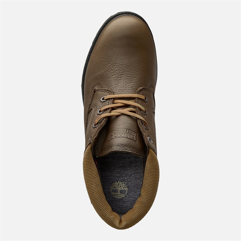 Timberland Mens Heritage Mid Lace Waterproof Chukka Boots Dark Brown Fg W Olv - Image 4