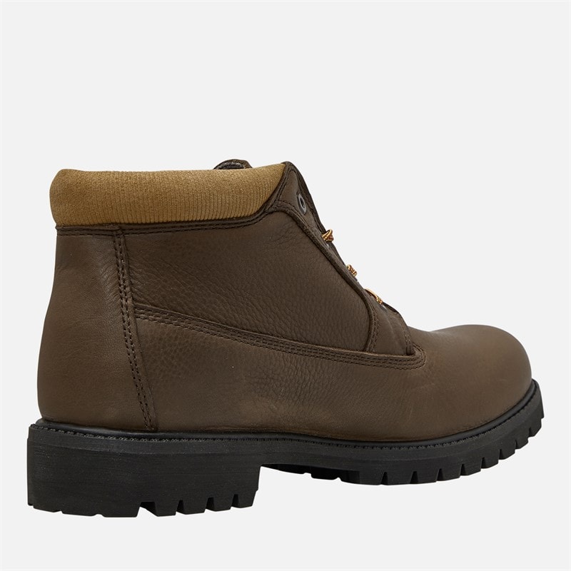 Timberland Mens Heritage Mid Lace Waterproof Chukka Boots Dark Brown Fg W Olv - Image 5
