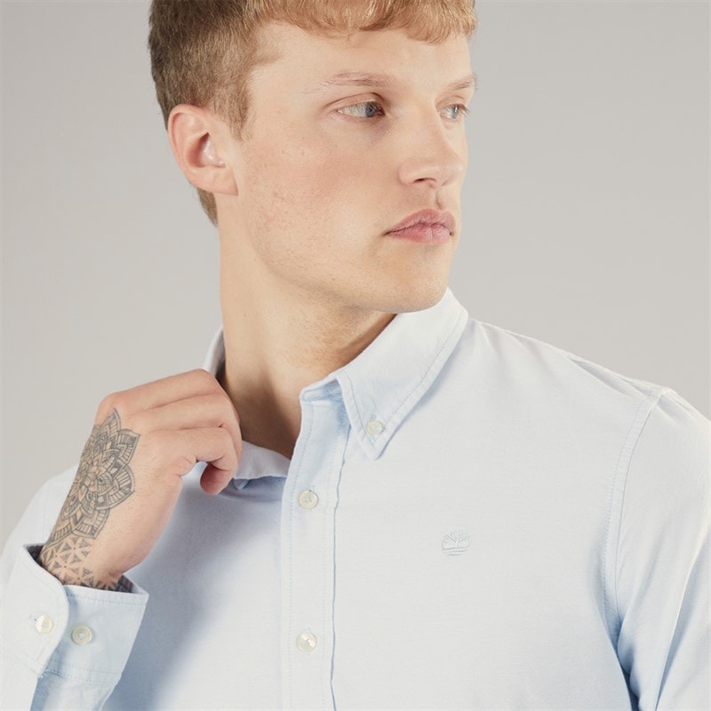 Timberland Mens Long Sleeve Oxford Shirt Skyway - Image 3