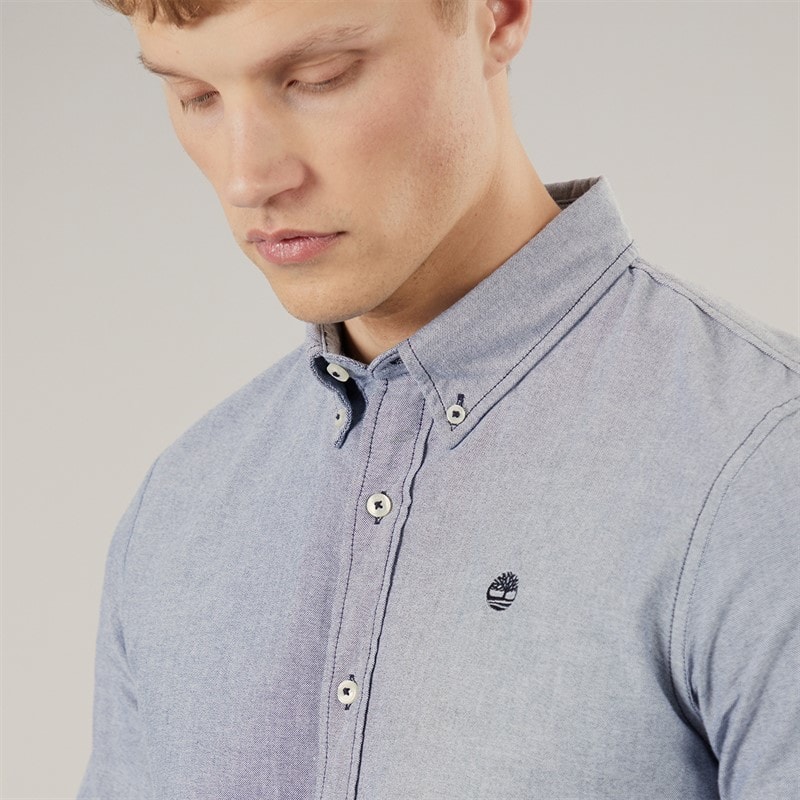 Timberland Mens Long Sleeve Oxford Shirt Dark Sapphire - Image 3