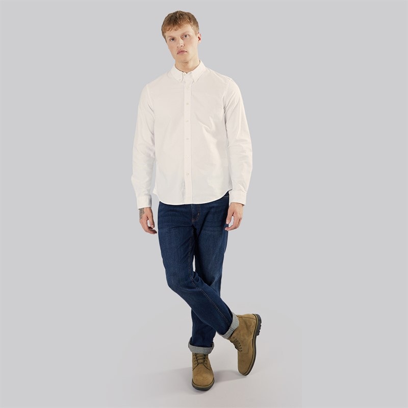 Timberland Mens Long Sleeve Oxford Shirt White - Image 4