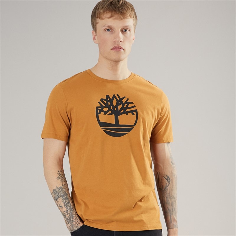 Timberland Mens Kennebec River Tree Logo T-Shirt Wheat Boot