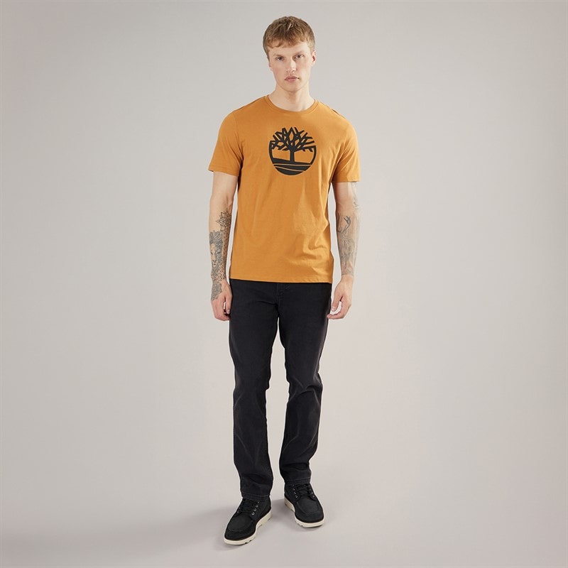 Timberland Mens Kennebec River Tree Logo T-Shirt Wheat Boot - Image 3