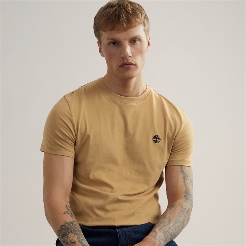 Timberland Mens Dunstan River T-Shirt Light Wheat Boot