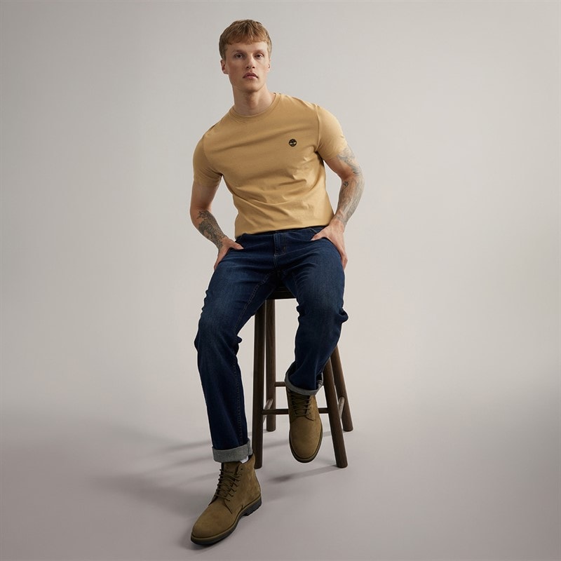 Timberland Mens Dunstan River T-Shirt Light Wheat Boot - Image 4