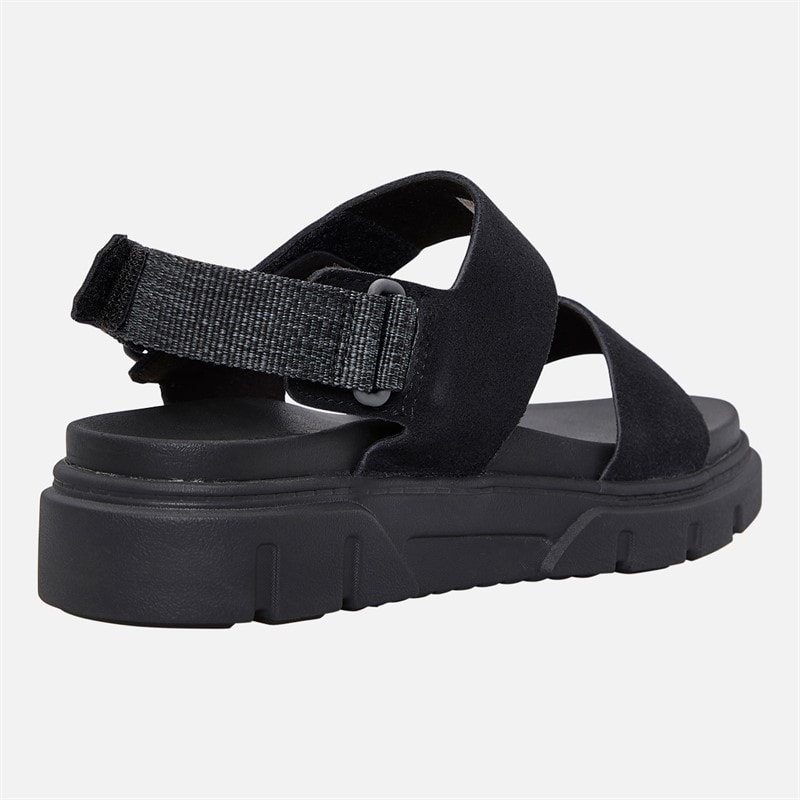 Timberland Womens Backstrap Sandals Black Suede - Image 5