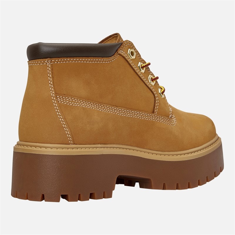 Timberland Womens Mid Waterproof Lace Up Boots Wheat - Image 5