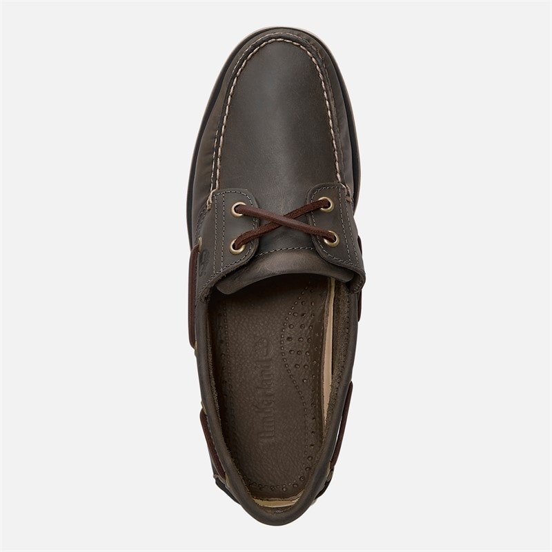 Timberland Mens Classic Boat Shoes Medium Grey Full Grain - Image 4