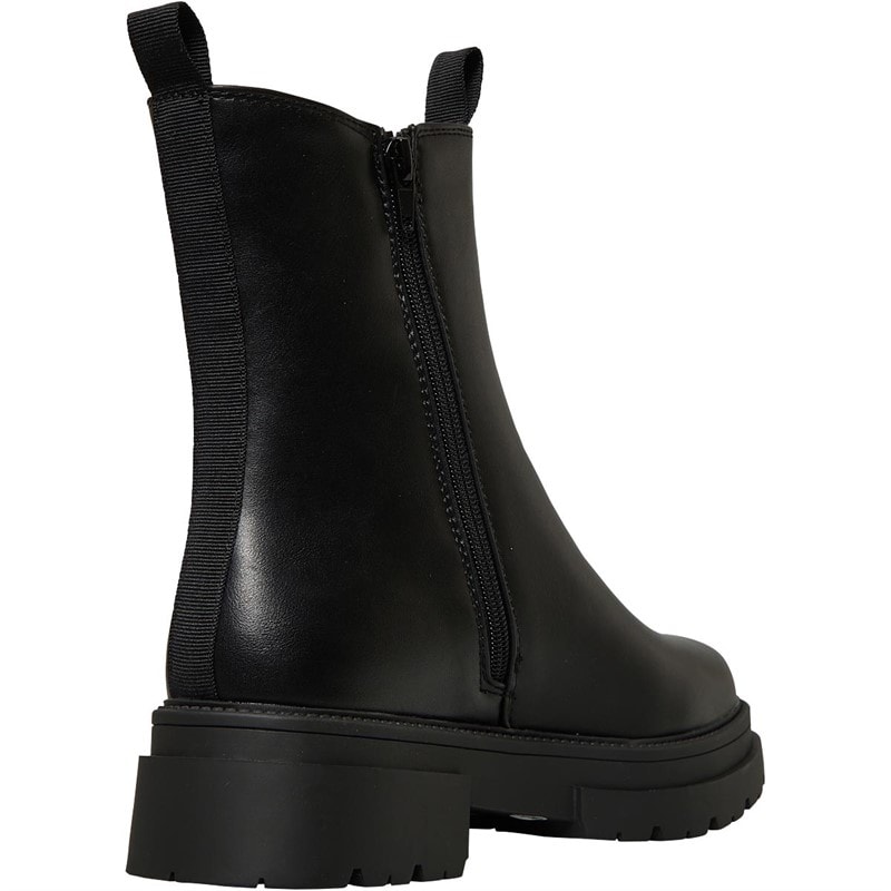 Truffle Collection Womens Chunky Heel Chelsea Boots Black - Image 5