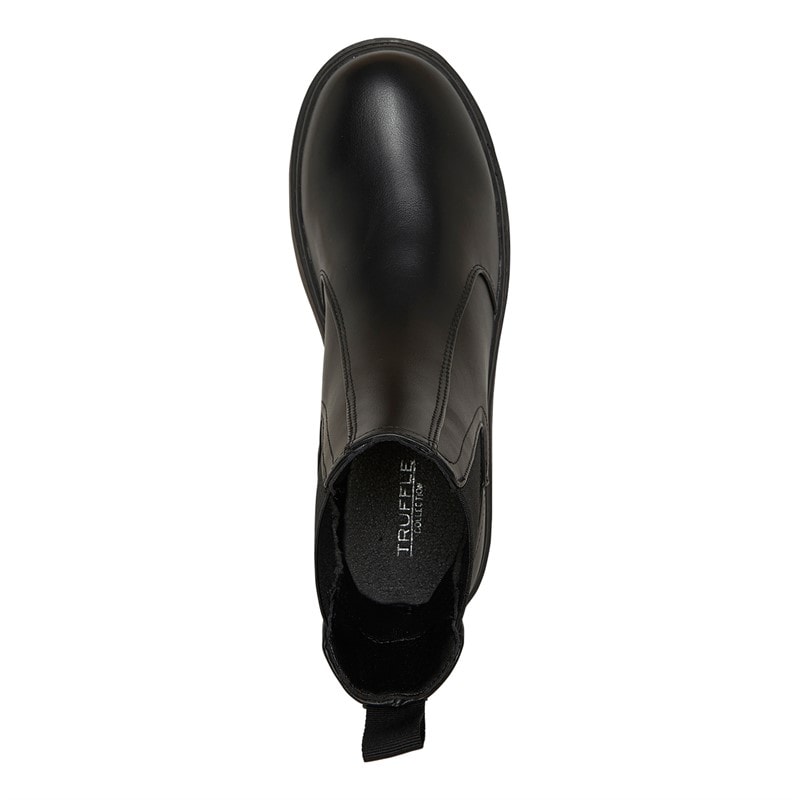Truffle Collection Womens Buk Chelsea Boots Black PU - Image 4