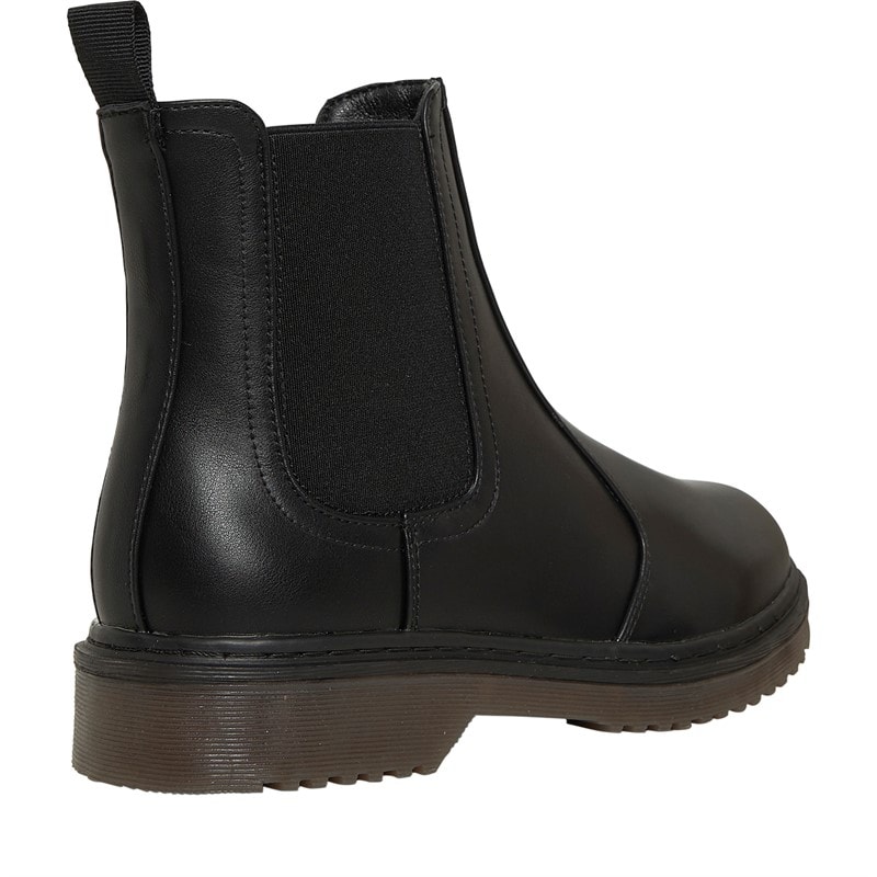 Truffle Collection Womens Buk Chelsea Boots Black PU - Image 5