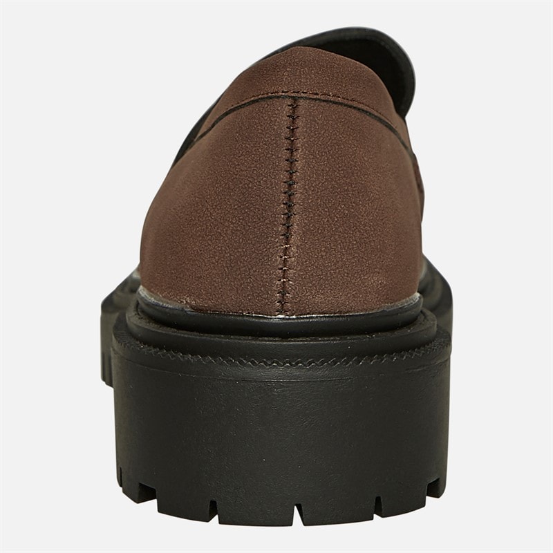 Truffle Collection Womens Cabernet Chunky Loafers Brown - Image 3