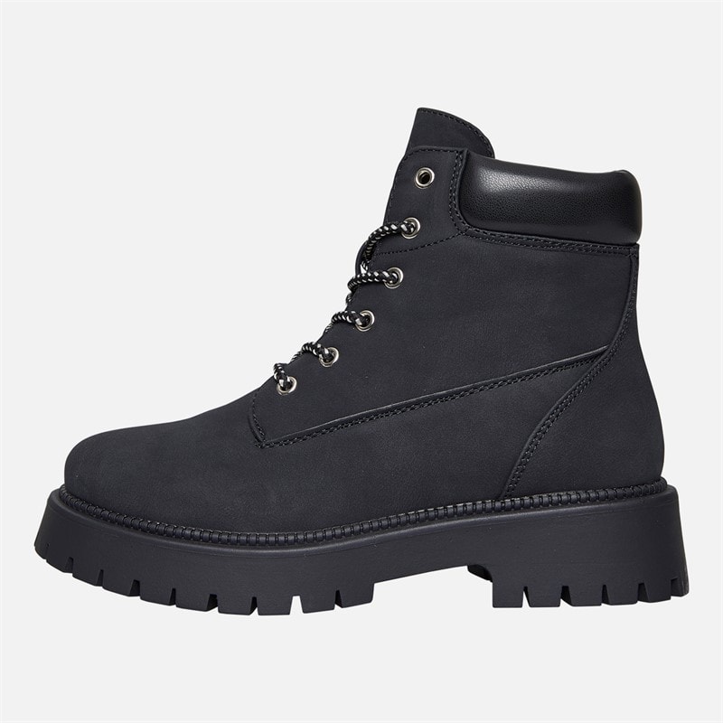Truffle Collection Womens Fexton Wide Fit Boots Black Nubuck PU - Image 2
