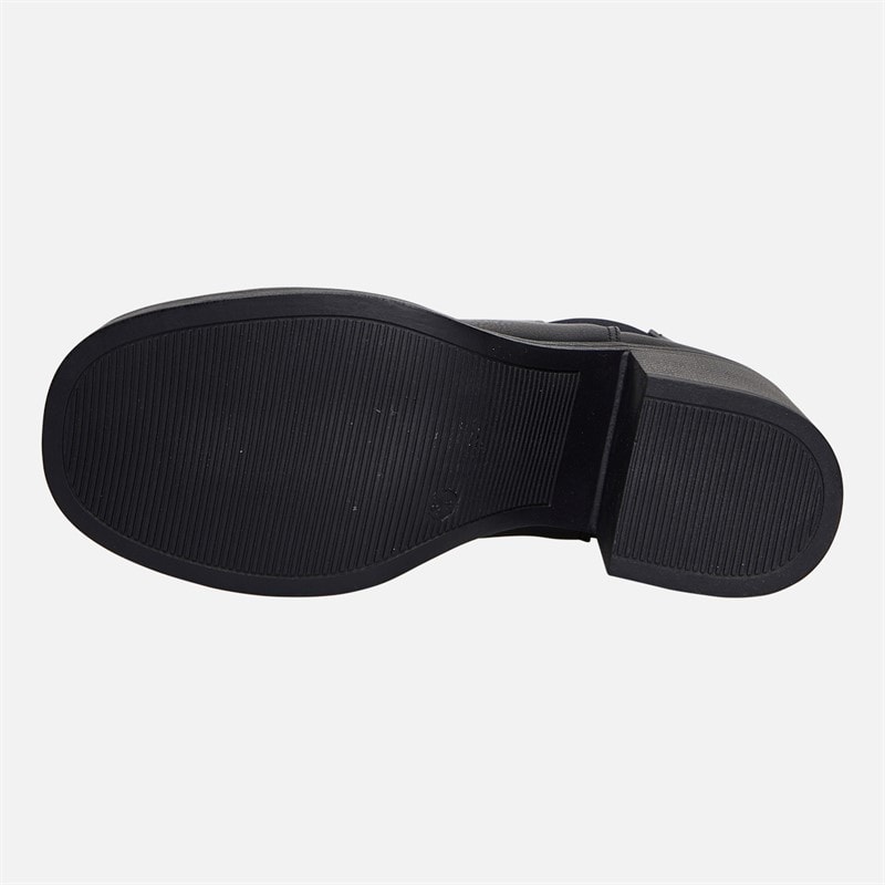 Truffle Collection Womens Munchie Square Front Chelsea Boots Black PU - Image 3