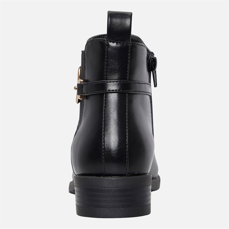 Truffle Collection Womens Trim Detail Chelsea Boots Black Pu - Image 3