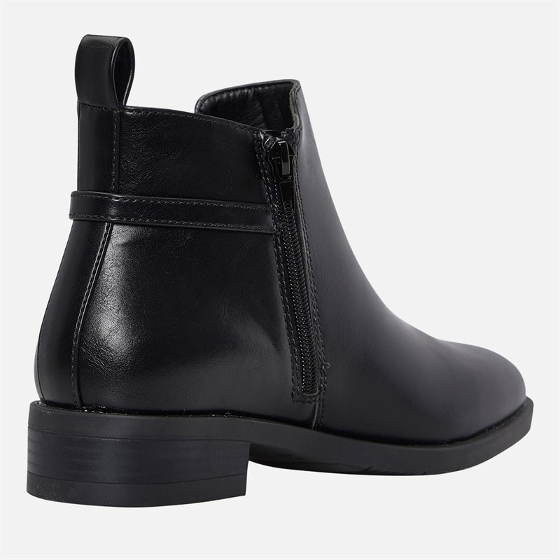 Truffle Collection Womens Trim Detail Chelsea Boots Black Pu - Image 5