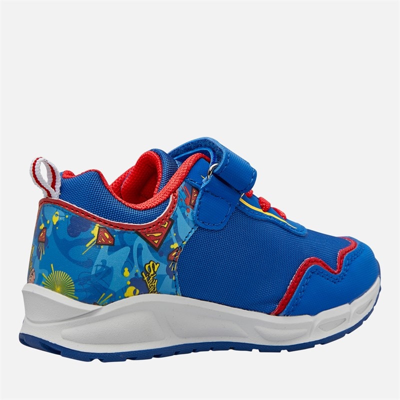 Superman Infant Boys Light Up Trainers Royal - Image 5