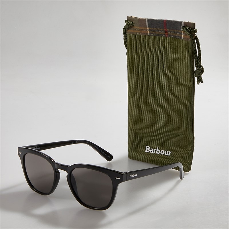 Barbour Sunglasses Shiny Black - Image 3