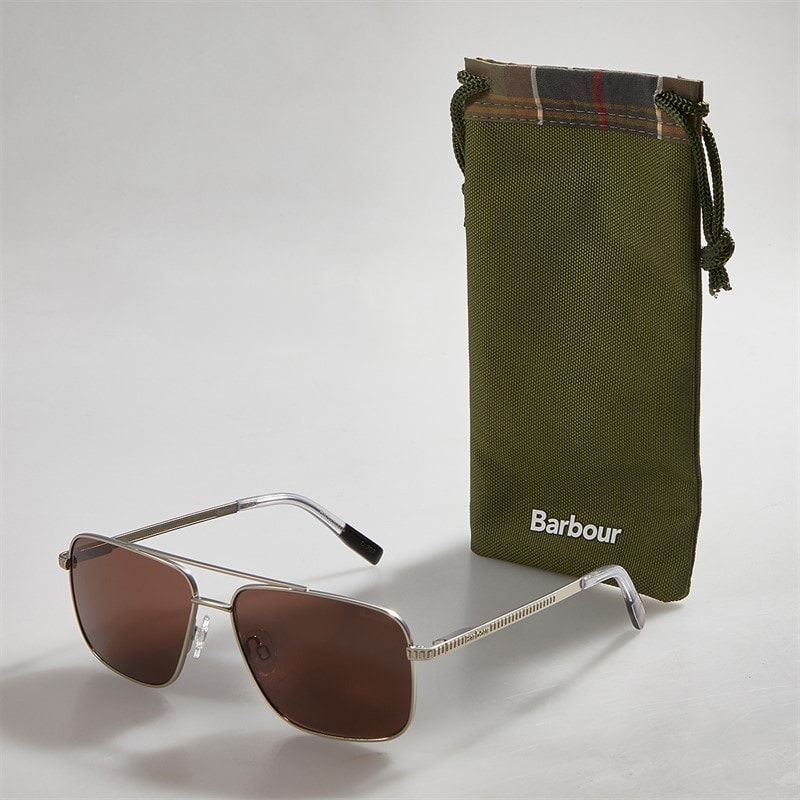 Barbour Mens Sunglasses Matte Silver - Image 3