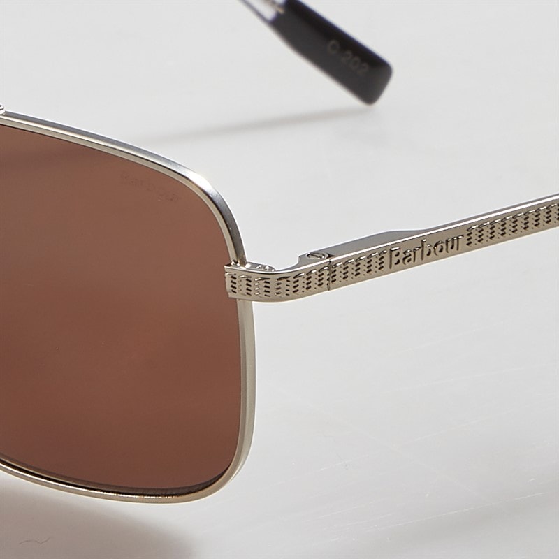 Barbour Mens Sunglasses Matte Silver - Image 4