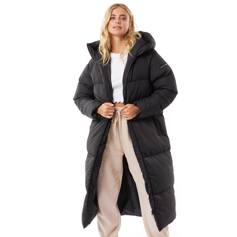 L'amore Couture Womens Fields Maxi Length Puffer Coat Black