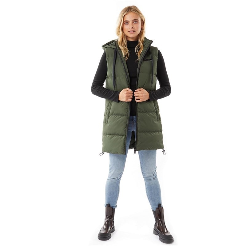 L'amore Couture Womens Starlight Gilet Olive - Image 4
