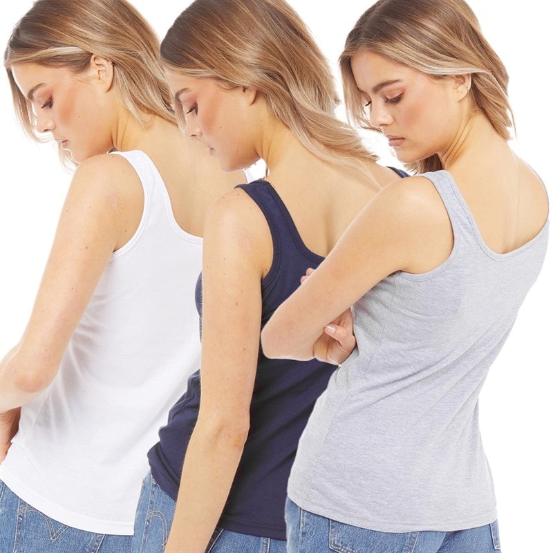 L'amore Couture Womens L'amore Mila Three Pack Vests Multi - Image 2