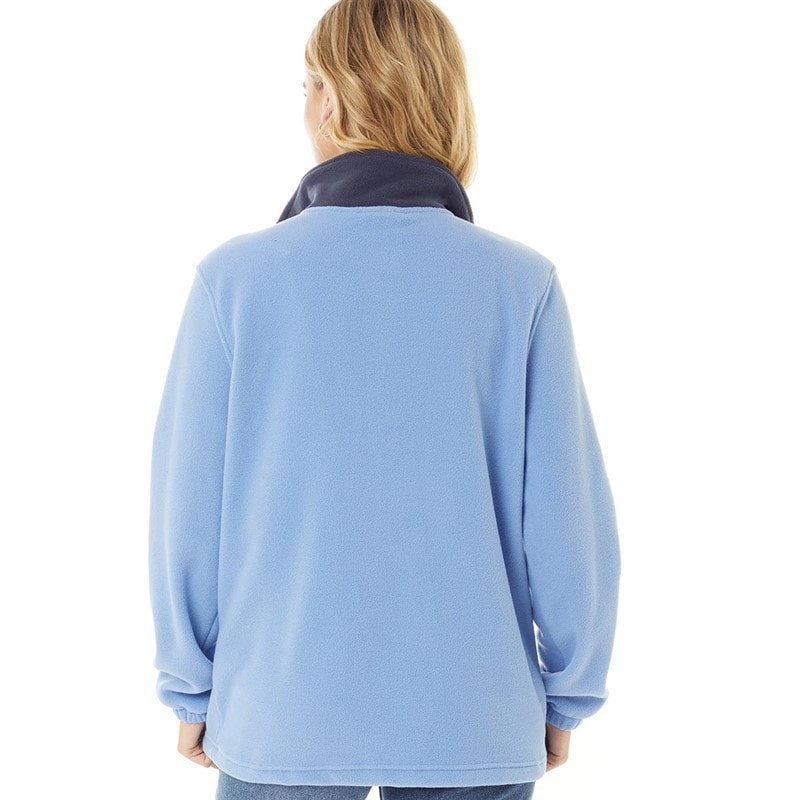 L'amore Couture Womens Freyja 1/2 Zip Fleece Navy/Blue/Coral - Image 2
