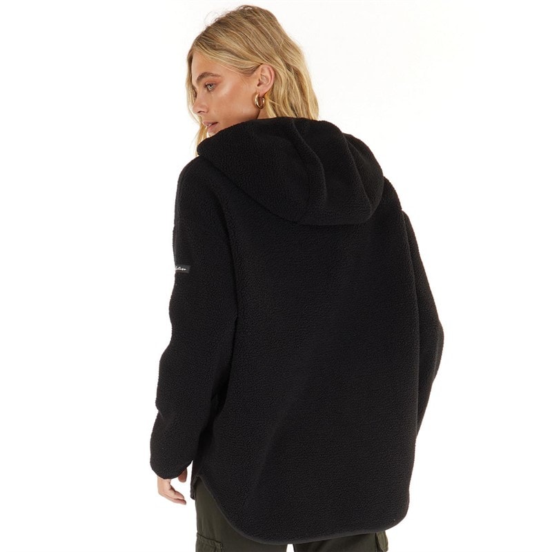 L'amore Couture Womens Ulla 1/4 Zip Fleece Black - Image 2