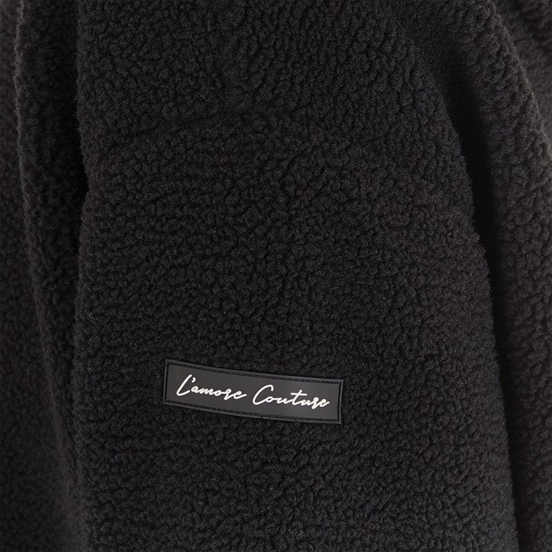 L'amore Couture Womens Ulla 1/4 Zip Fleece Black - Image 3