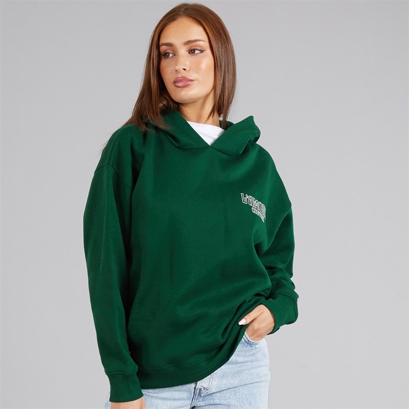 L'amore Couture Womens Lamore Couture Stork Oversized Hoodie Dark Green - Image 2