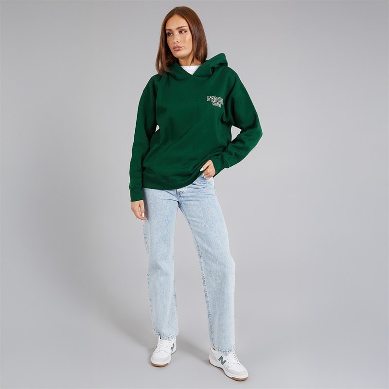 L'amore Couture Womens Lamore Couture Stork Oversized Hoodie Dark Green - Image 4