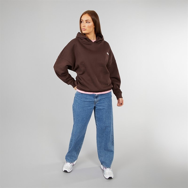 L'amore Couture Womens Ryleigh Hoodie Brown - Image 4