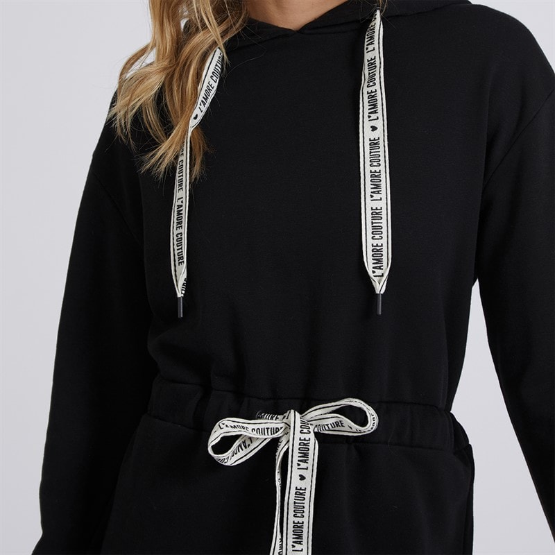 L'amore Couture Womens Novara Sweat Dress Black - Image 3
