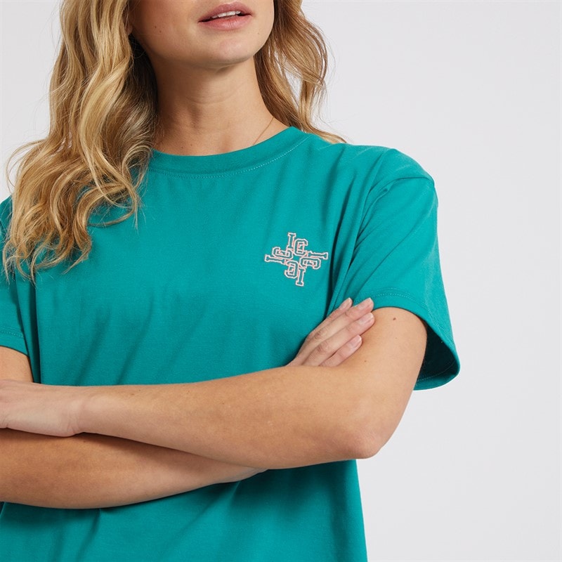 L'amore Couture Womens Yser T-Shirt And Shorts Set Teal - Image 3