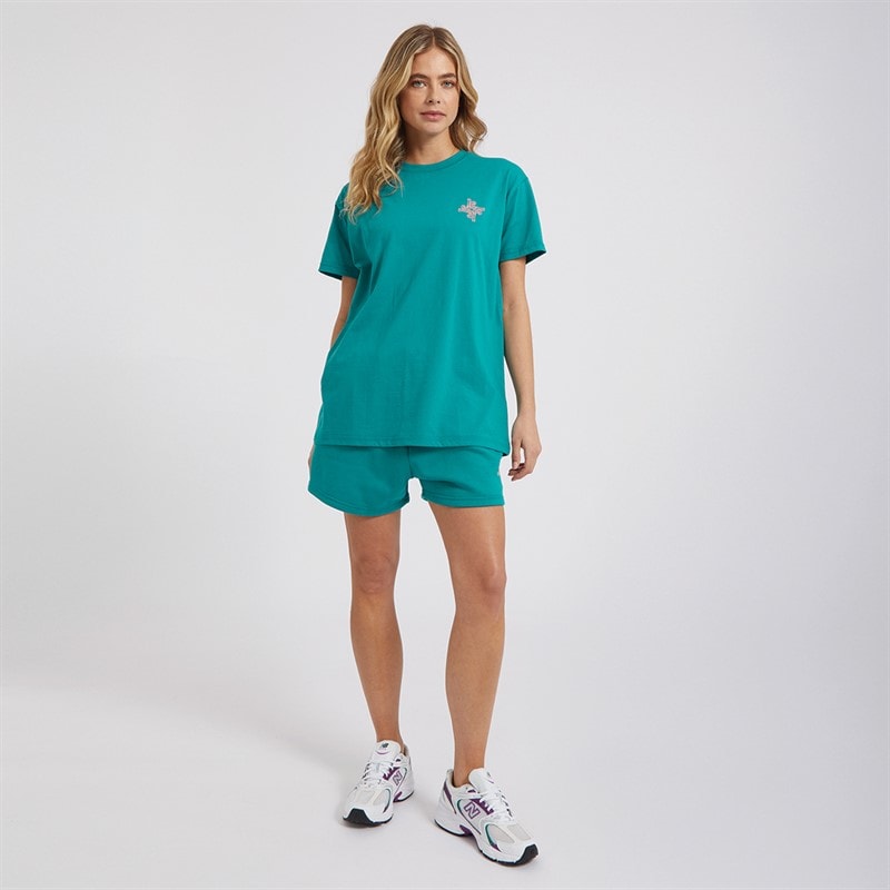 L'amore Couture Womens Yser T-Shirt And Shorts Set Teal - Image 4