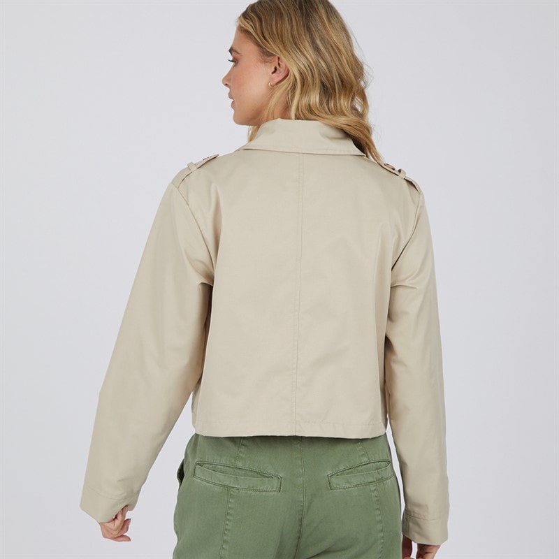 L'amore Couture Womens Rieti Short Trench Coat Tan - Image 2
