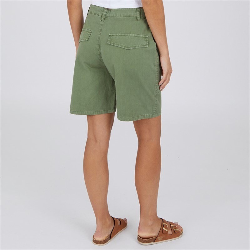 L'amore Couture Womens Rora Wide Leg Cargo Short Khaki - Image 2