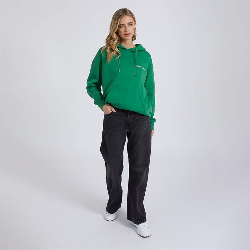 L'amore Couture Womens Chagres Hoodie White/Green - Image 4