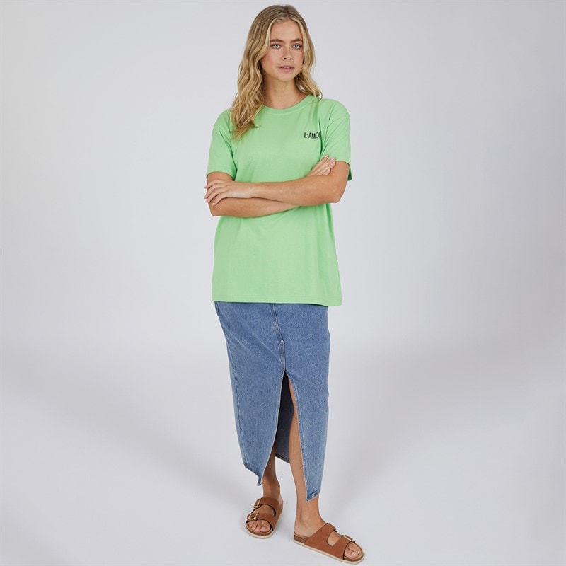 L'amore Couture Womens Ortona T-Shirt Green - Image 4