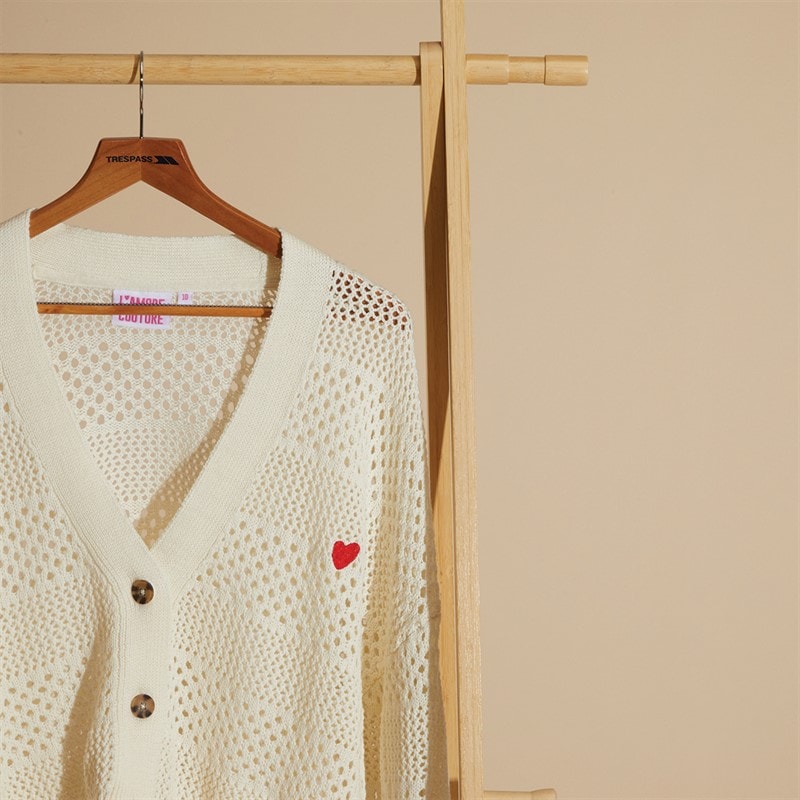 L'amore Couture Womens Marino Cardigan Cream - Image 3
