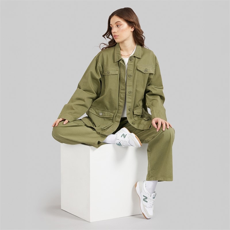 L'amore Couture Womens Nice Utility Jacket Khaki - Image 4