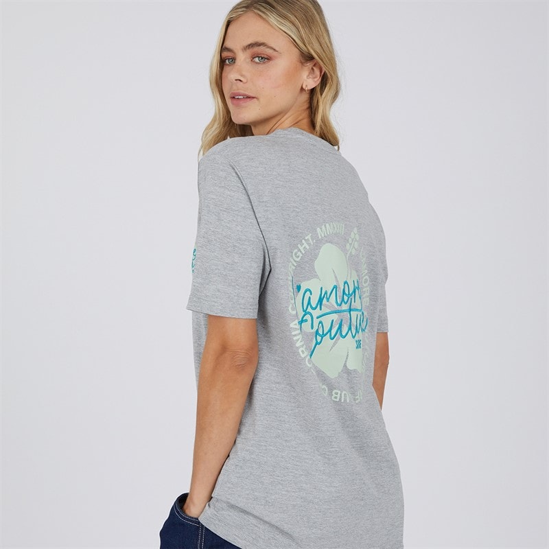 L'amore Couture Womens Abriola T-Shirt Grey Marl