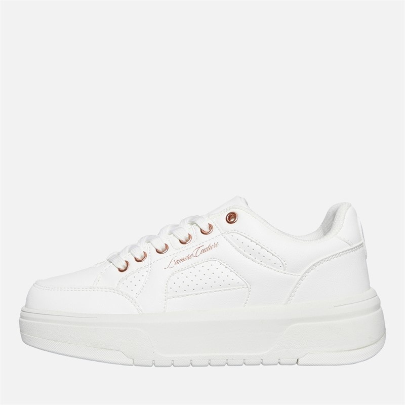 L'amore Couture Womens Eden Trainers White/White