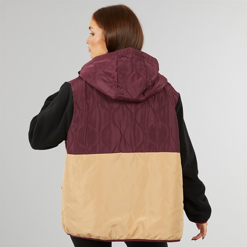 L'amore Couture Womens Thyme Fleece Mix Parka Multi - Image 2