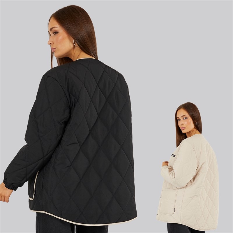 L'amore Couture Womens Hempstead Reversible Jacket Black - Image 2