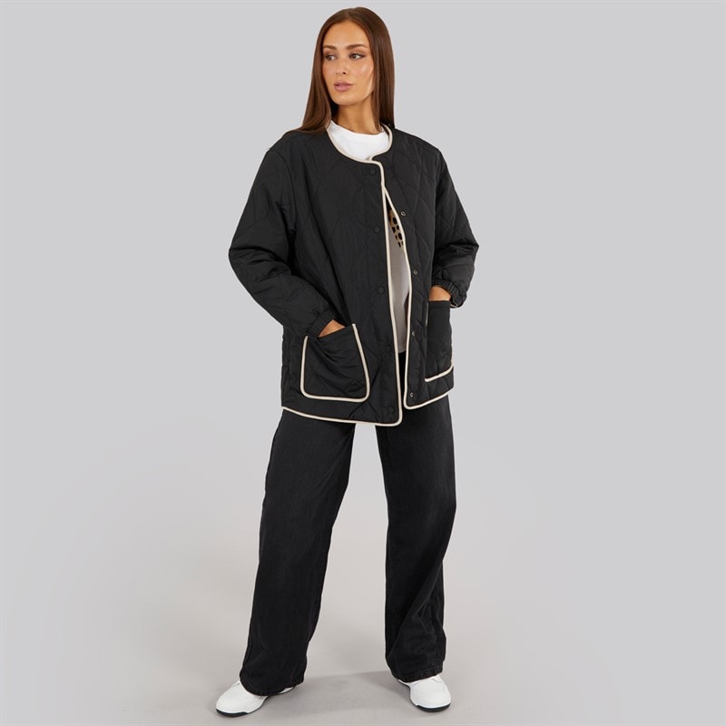 L'amore Couture Womens Hempstead Reversible Jacket Black - Image 4