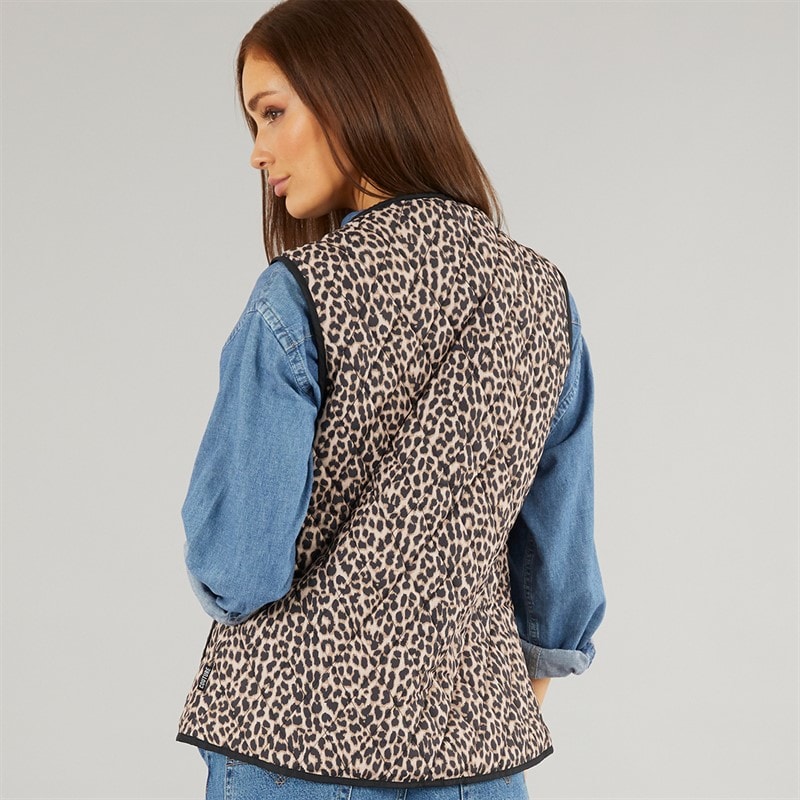 L'amore Couture Womens Atlantic Gilet Leopard - Image 2
